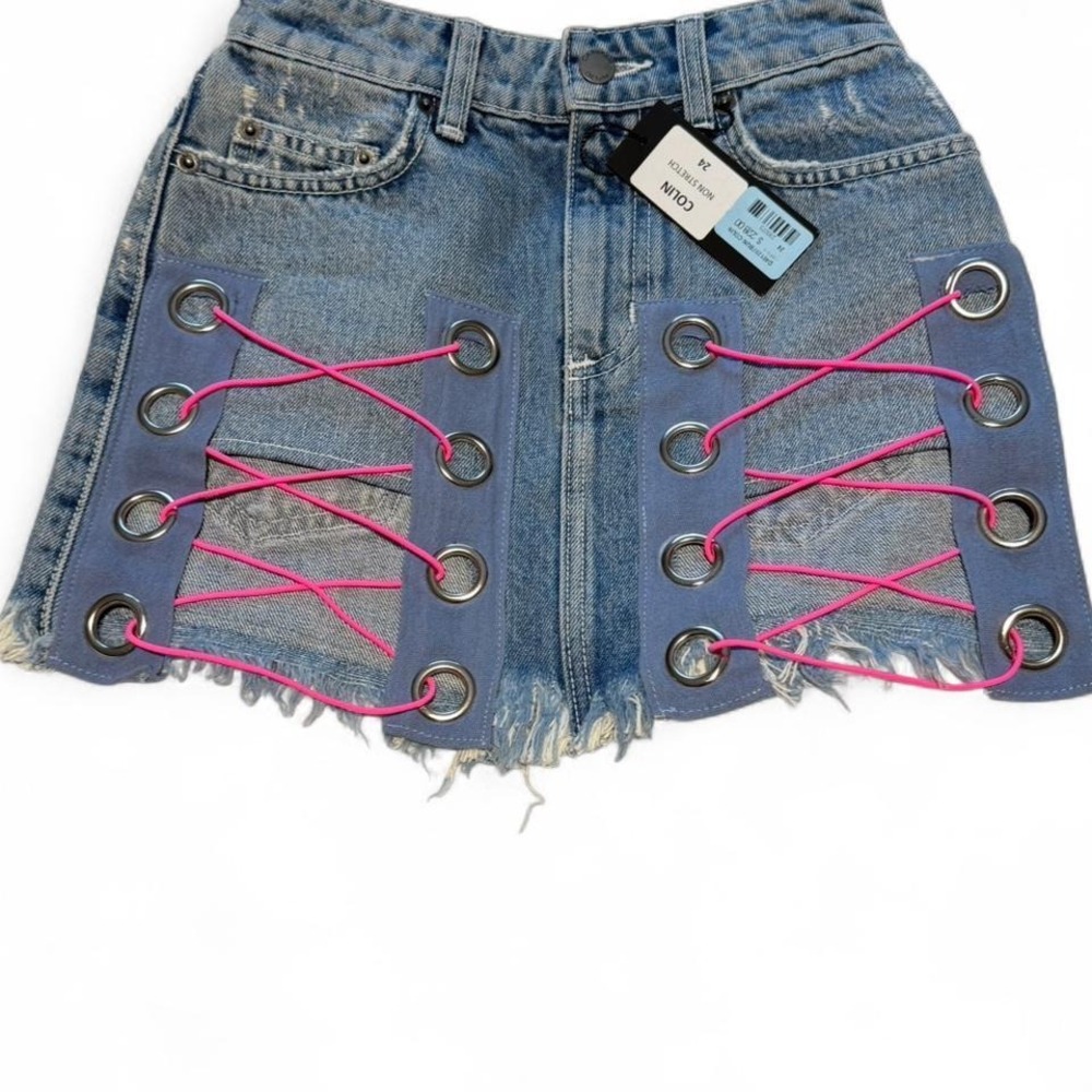 Carmar Colin Denim‎ Micro Mini Skirt NWT Size 23